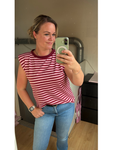Streep shirt Liv Rood/Lila