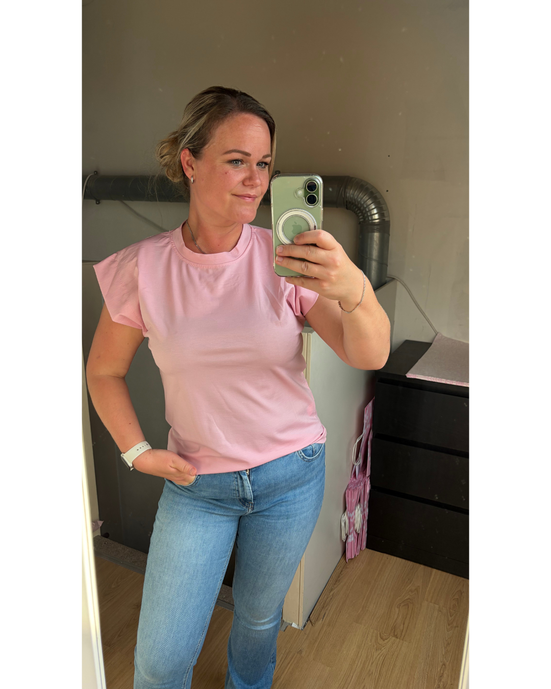 Top Fleur roze