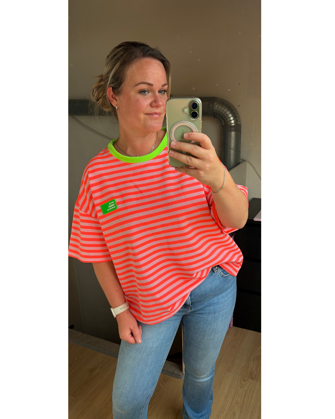 Shirt Neon Roze/ Koraal