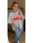 Shirt Oui Oui Lichtblauw/creme