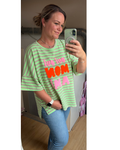 Shirt Oui Oui groen/grijs