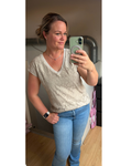 Kanten top taupe