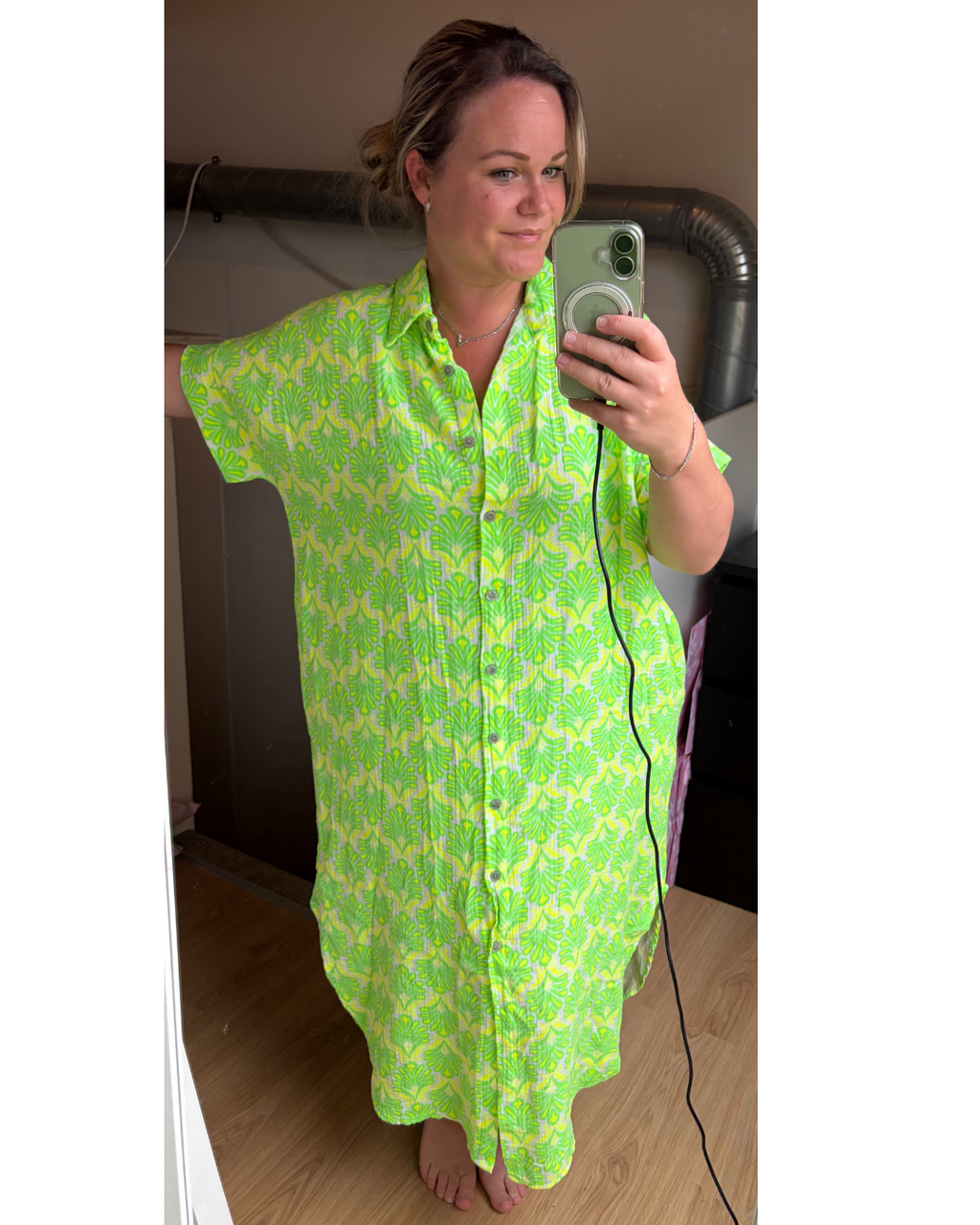 Jurk neon groen/geel