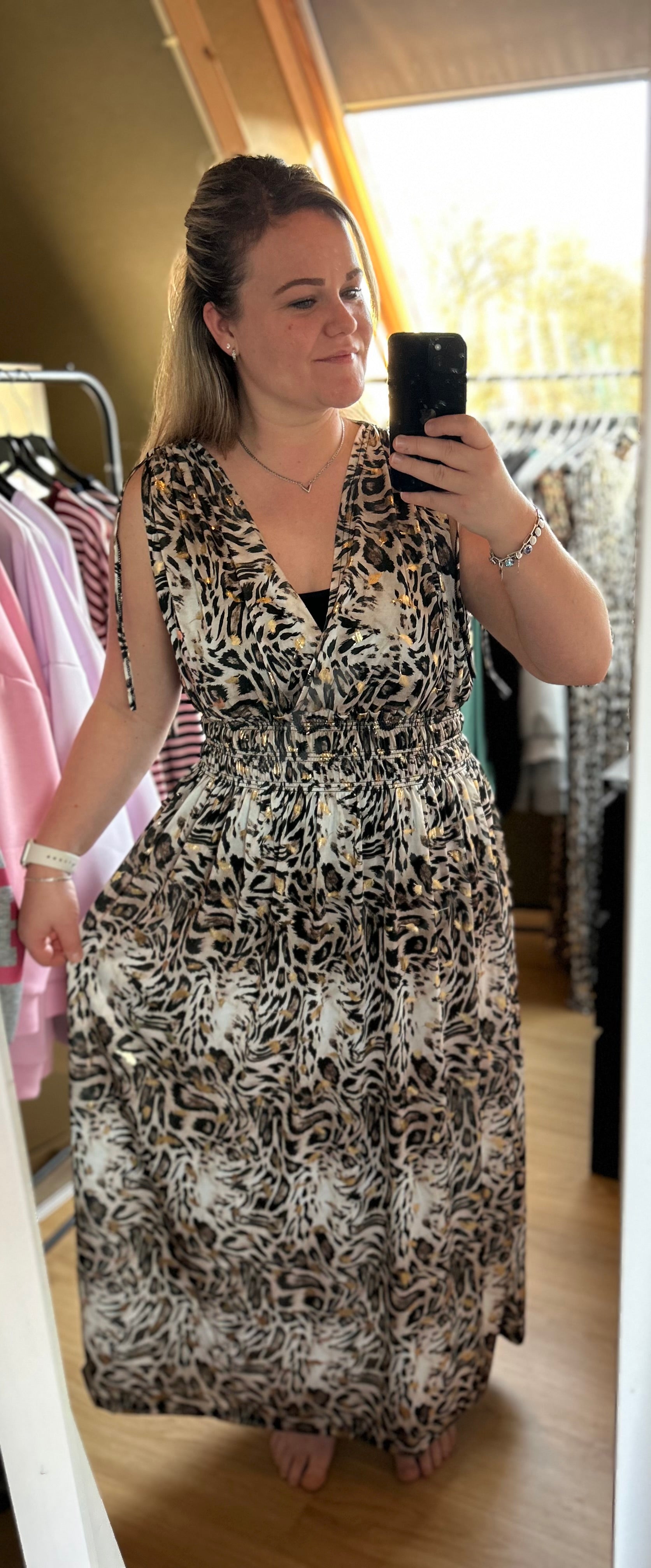 Panter Maxi Dress Beige