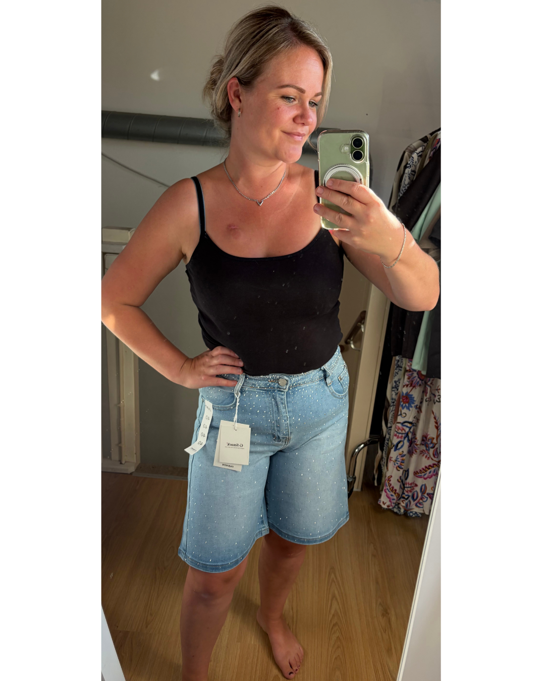 G-Smack Shorts met steentjes