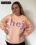 "HEJ" Sweater Peach