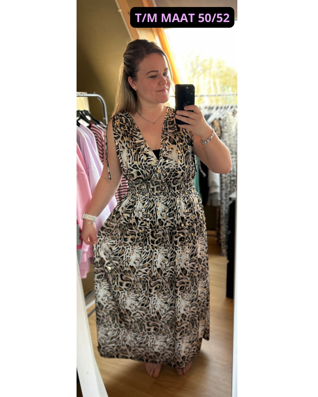 Panter Maxi Dress Beige