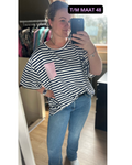 Stripe Shirt marineblauw/wit