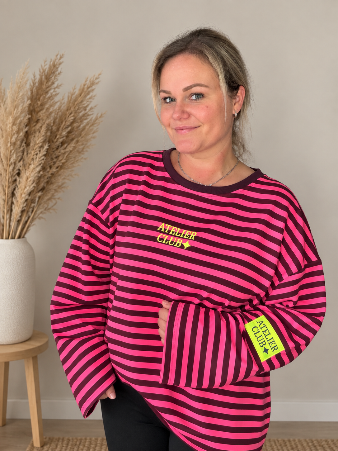 Longsleeve Atelier Club Roze/Rood