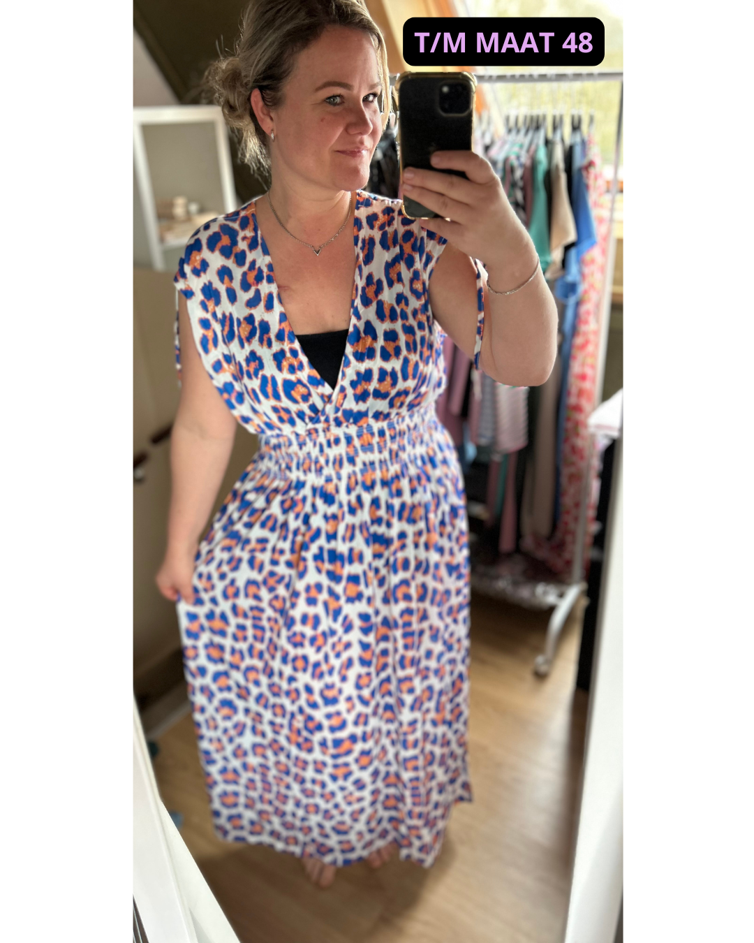 Leopard Summer Dress Blauw