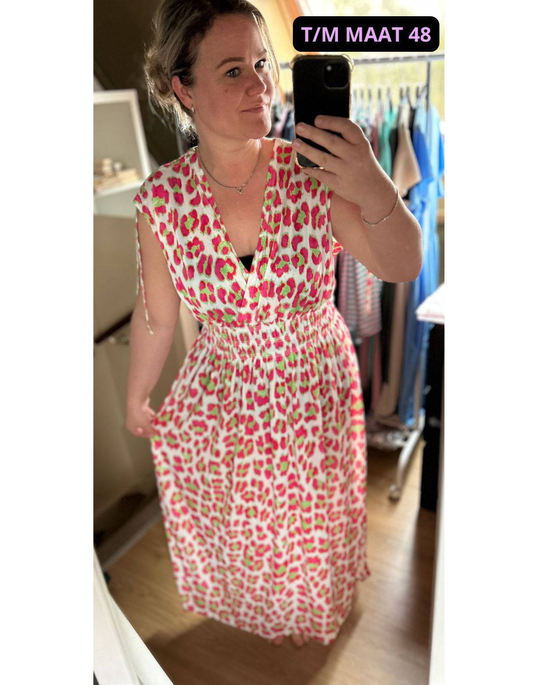 Leopard Summer Dress Roze