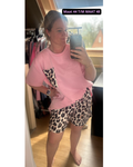 Leopard Lounge Set Roze