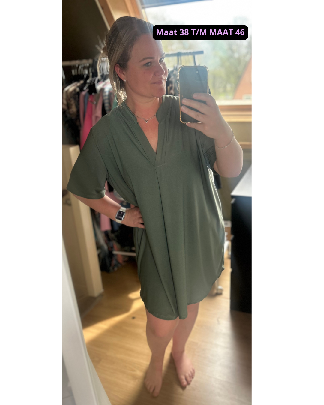 Noa Dress/ Tuniek Kaki