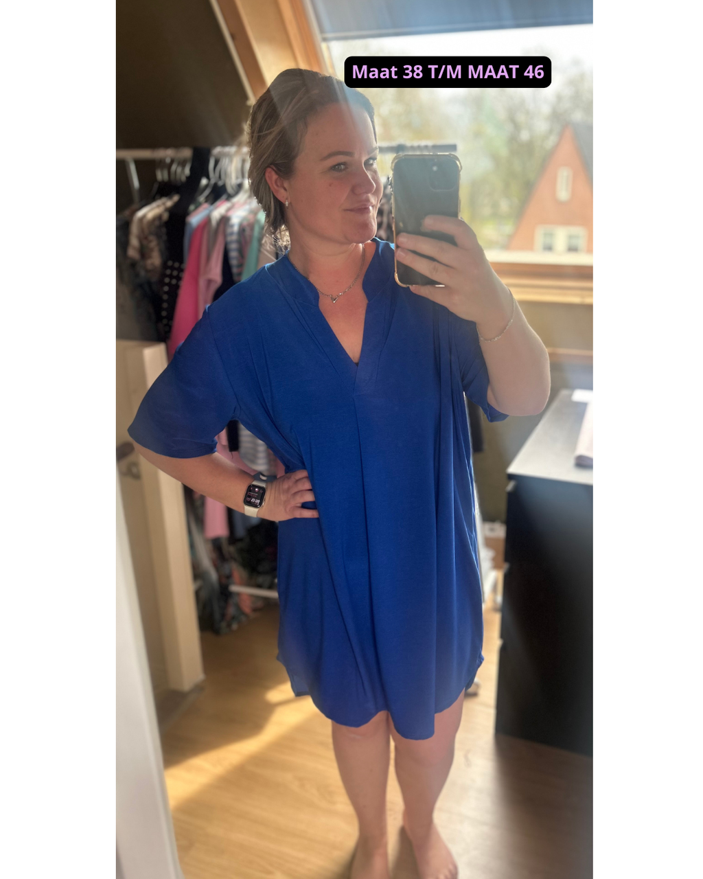 Noa Dress/ Tuniek Royal Blue