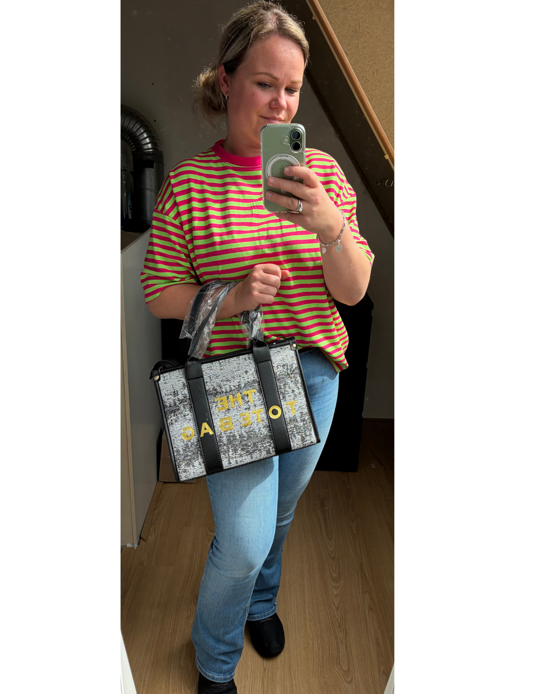 Tote bag zwart Maat L