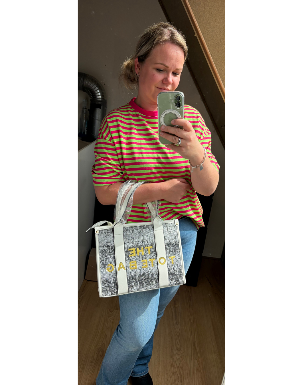 Tote Bag wit Maat L