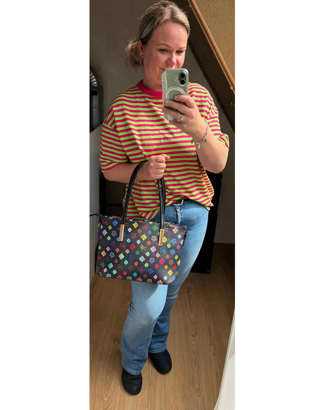 Tas LV zwart/multi maat L