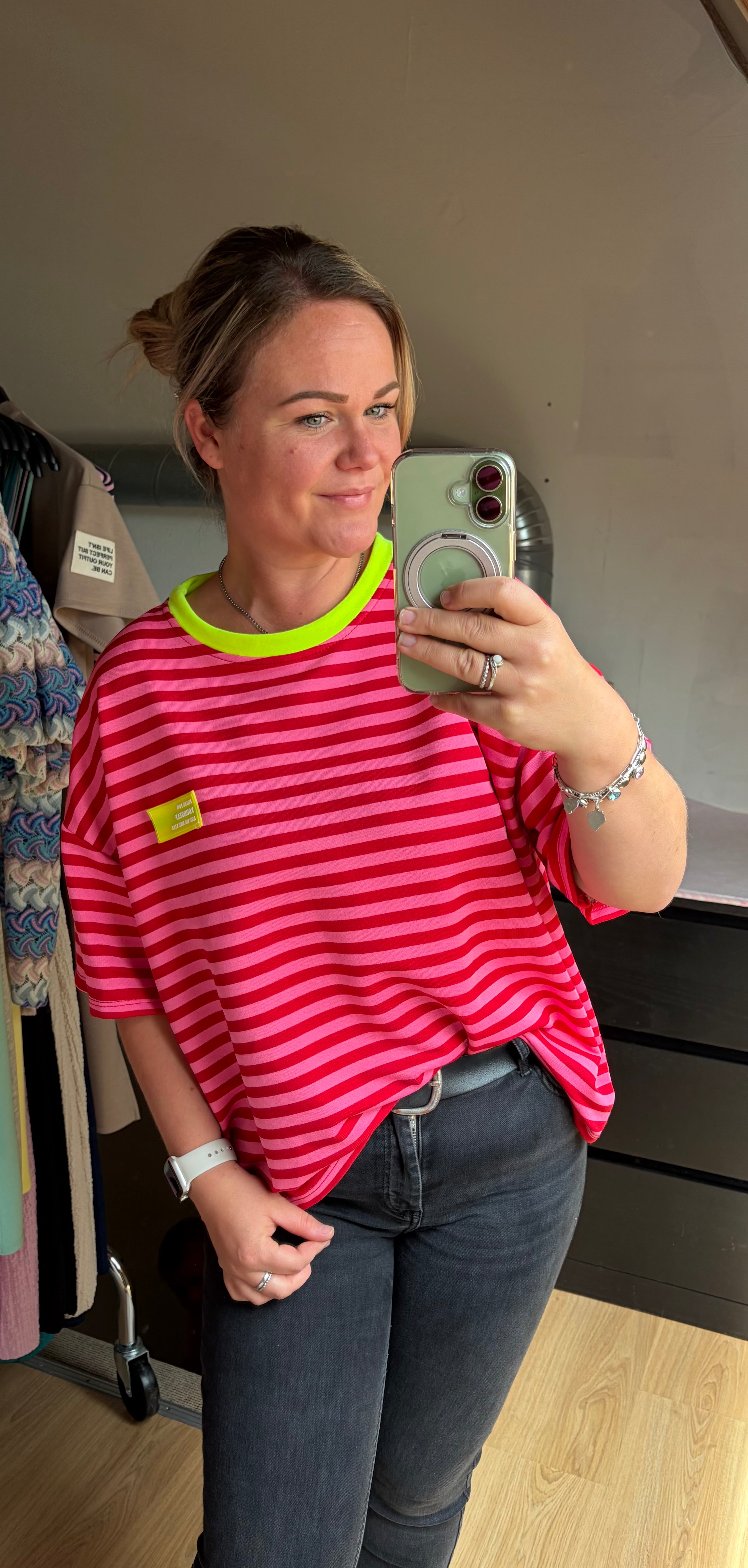 Shirt Neon rood/roze