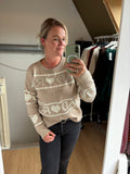 Trui J'Adore steentjes beige
