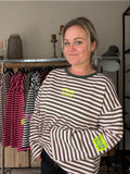 Longsleeve Atelier Club roze/groen