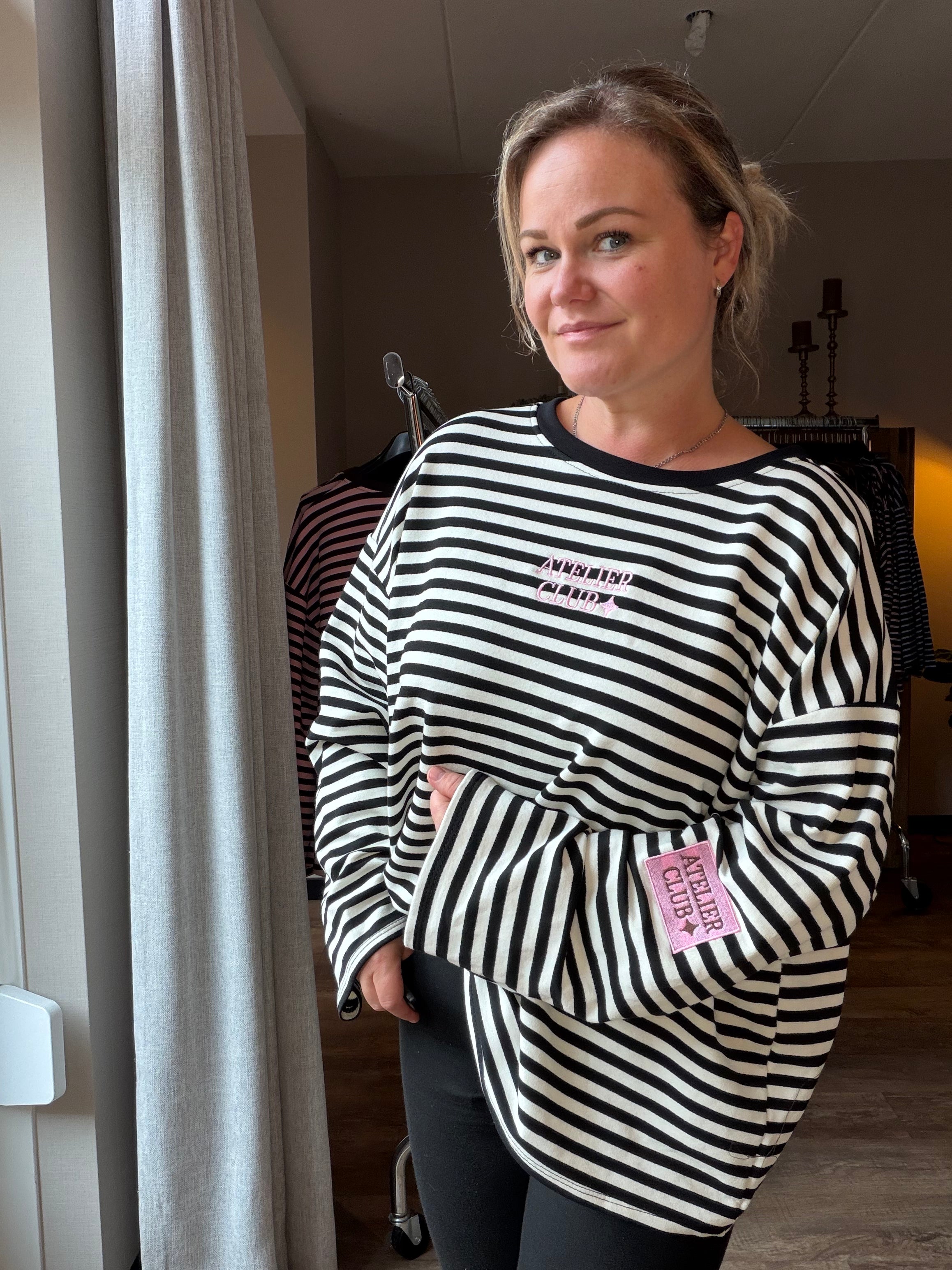 LongSleeve Atelier Club zwart/wit